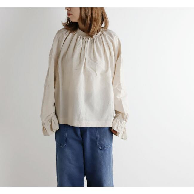 SALE30%OFF //Veritecoeur ヴェリテクール VC-2686A ギャザーブラウス 無地 |  | 01