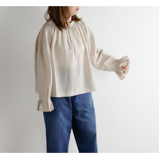 SALE30%OFF //Veritecoeur ヴェリテクール VC-2686A ギャザーブラウス 無地 |  | 03