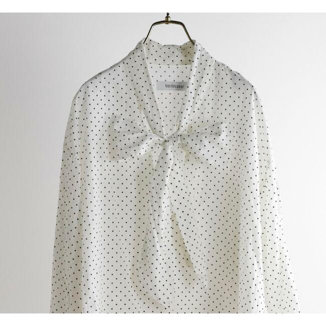 Veritecoeur ヴェリテクール VC-2748 ドットタイカラーブラウス |  | 11