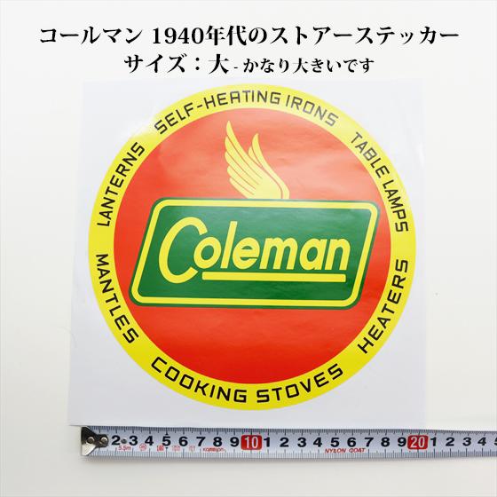 Coleman（コールマン） 1940年代のストアーステッカー サイズ大 D901