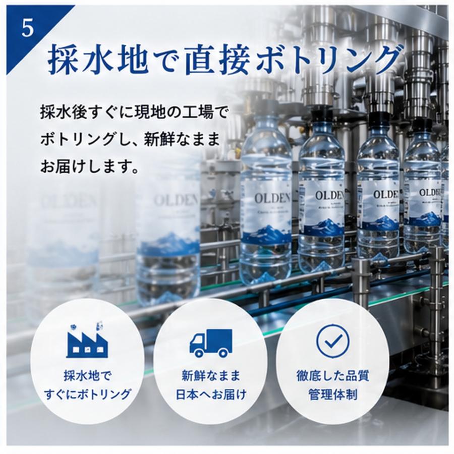 北欧 ノルウェー ミネラルウォーター 5L 4本 オルデン 送料無料 水 超
