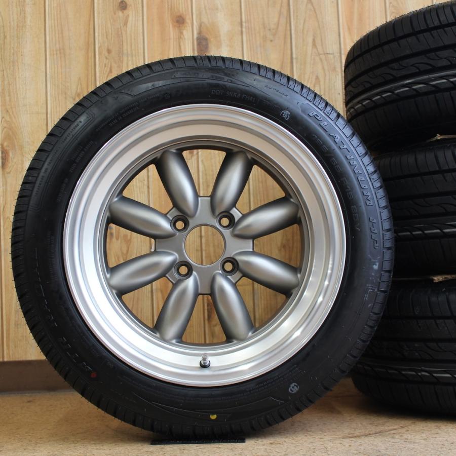ワタナベ風 15インチ 8J PCD100 195/55R15 未使用タイヤ付 ワタナベ風 15インチ 8J PCD100 195/55R15 未使用タイヤ付