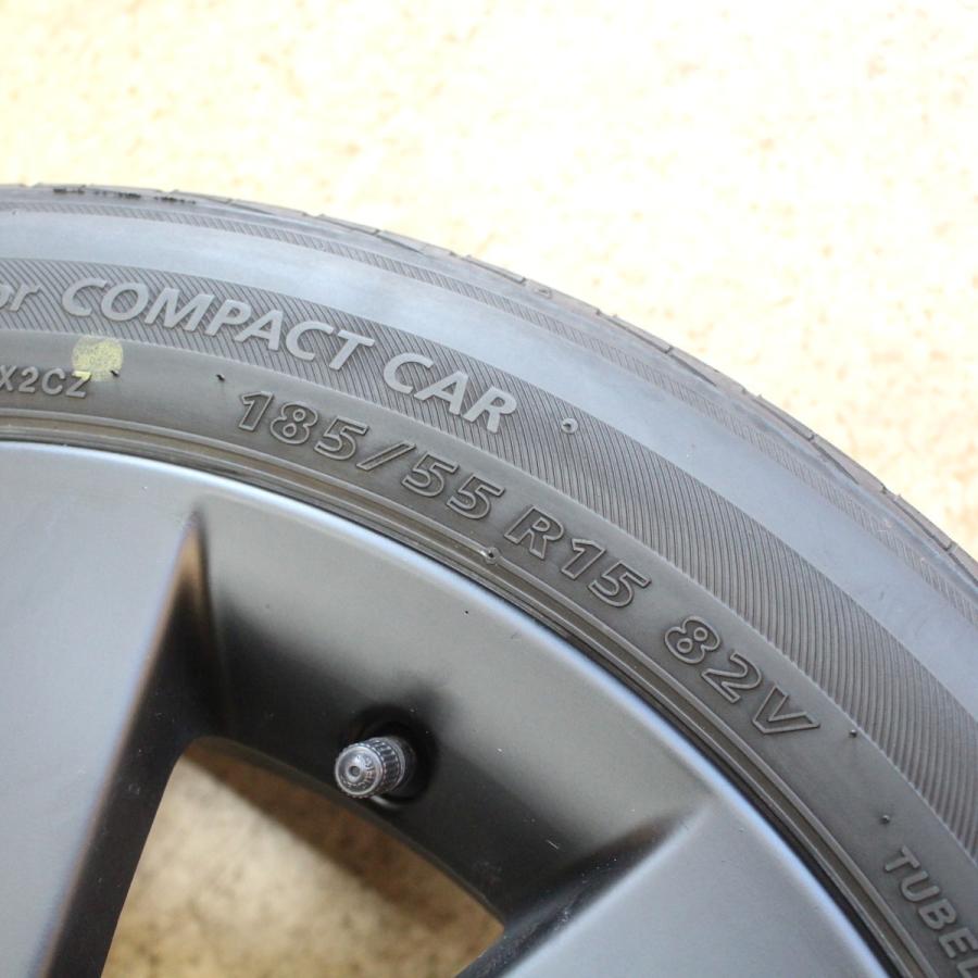 トヨタ純正ホイール　タイヤブリヂストンエコピア　185/55-15 トヨタ（TOYOTA） 純正 15インチ ブラック ブリヂストン エコピア 185
