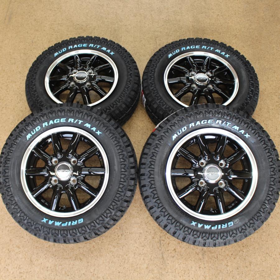 正規品 軽トラ 軽バンに フェニーチェRX1 ブラポリ 12in 車検対応 グリップマックス 145R12 ホワイトレター 新品付 キャリー アクティ バモス 【HO9862072937】(35420円)