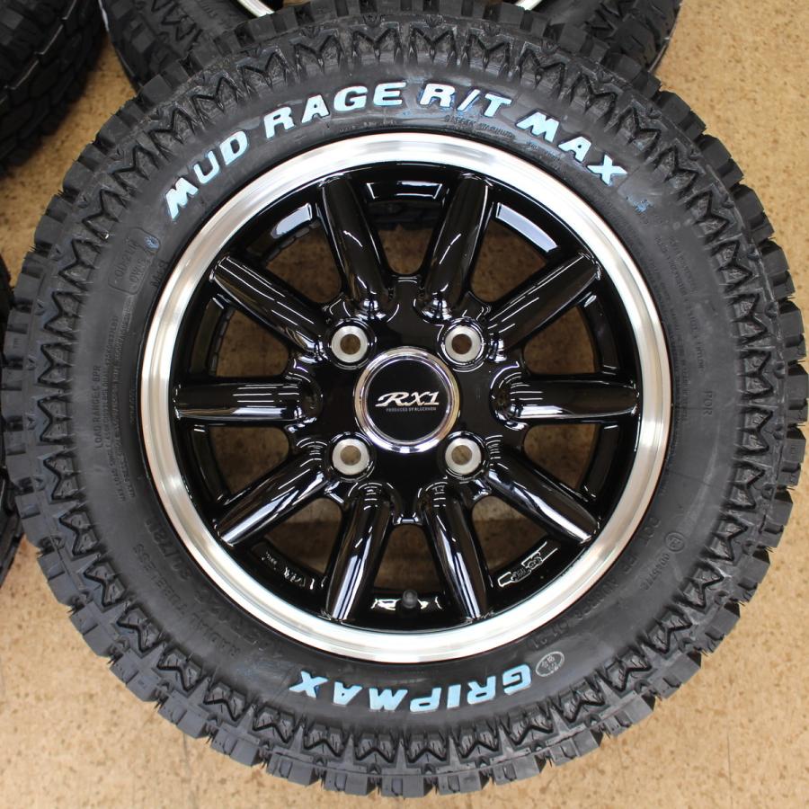 正規品 軽トラ 軽バンに フェニーチェRX1 ブラポリ 12in 車検対応 グリップマックス 145R12 ホワイトレター 新品付 キャリー アクティ バモス 【HO9862072937】(35420円)