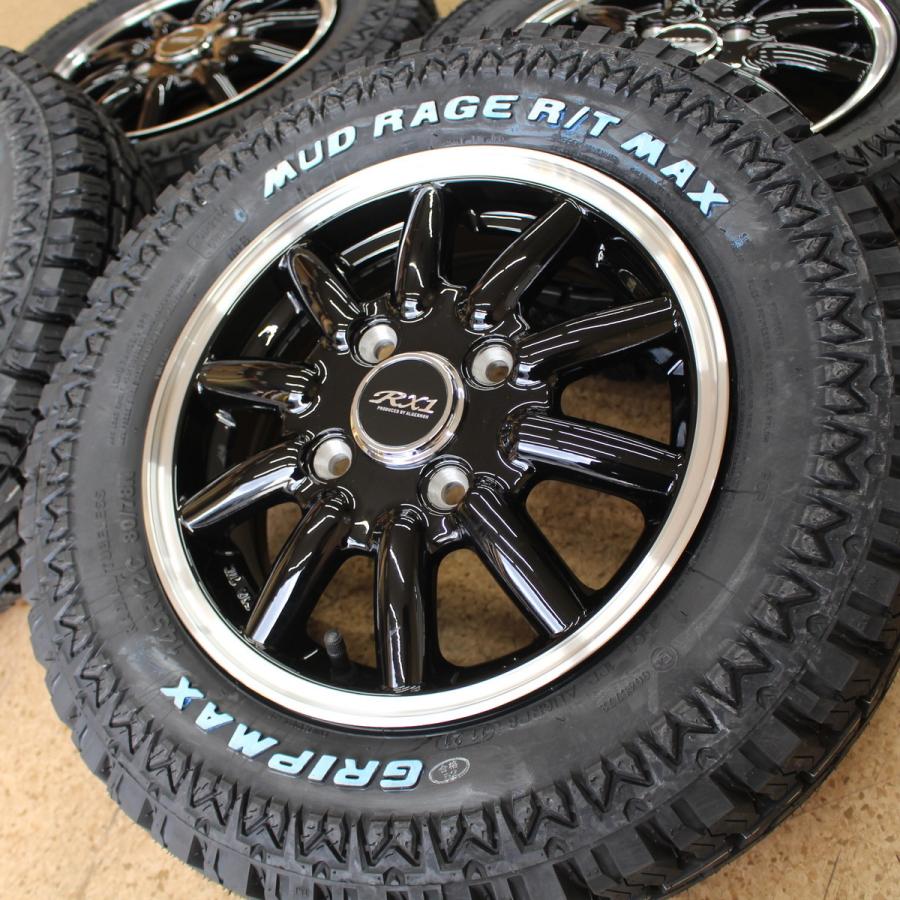 正規品 軽トラ 軽バンに フェニーチェRX1 ブラポリ 12in 車検対応 グリップマックス 145R12 ホワイトレター 新品付 キャリー アクティ バモス 【HO9862072937】(35420円)