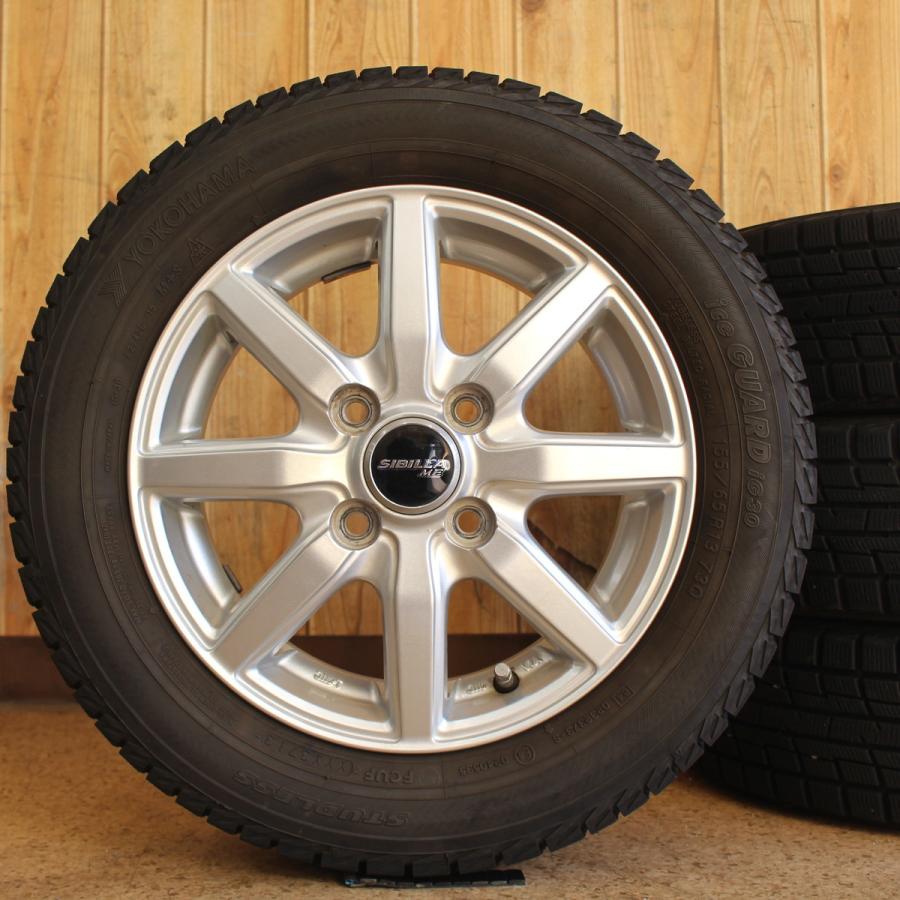 ブリヂストン　スタッドレスタイヤ＋アルミホイール４本セット155/65R13 ラパン EKワゴン  アルト ムーヴ タント ミニカ　バモス BRIDGESTONE（ブリヂストン） 4本 タント N BOX 新品スタッドレス