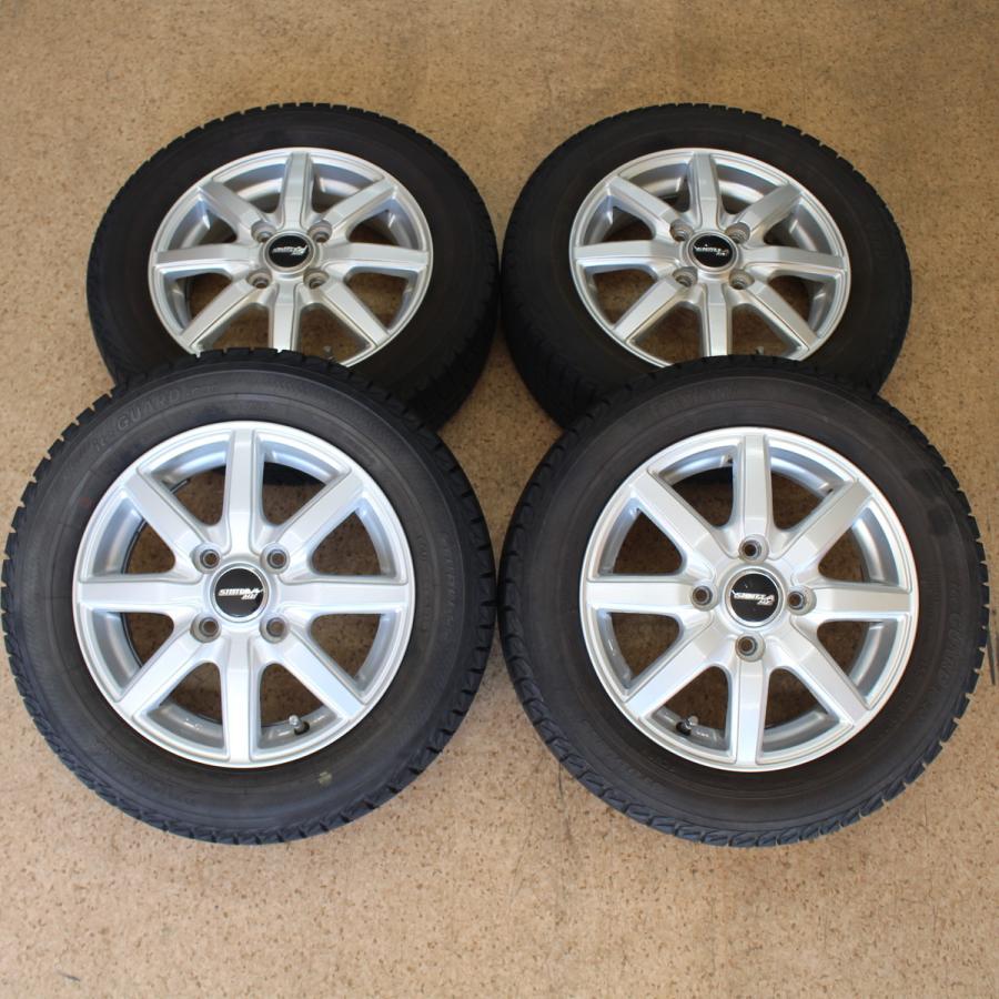 ブリヂストン　スタッドレスタイヤ＋アルミホイール４本セット155/65R13 ラパン EKワゴン  アルト ムーヴ タント ミニカ　バモス 送料無料 ブリヂストン ブリザック WZ-1 155/65R14 N-BOX タント