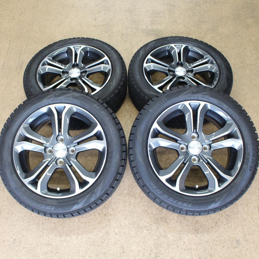 PEUGEOT プジョー 208 純正 16インチ 6J+23 PCD108 ピレリ スタッドレス タイヤ 195/55R16 ホイール 4本SET 希少｜oldgear-chiba｜02