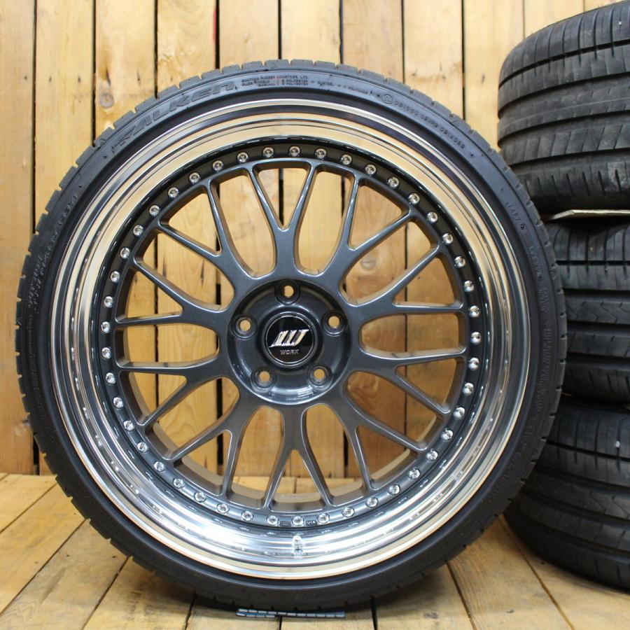19インチ【1番人気】レイズ 日本製 レクサス アルファード クラウン マークX スカイライン シルビア フーガ シーマ 8J 9J HOMURA ホムラ 2×9 中古 WORK クラウン レクサスIS フーガ シーマ等 20インチ ジスタンス W10M