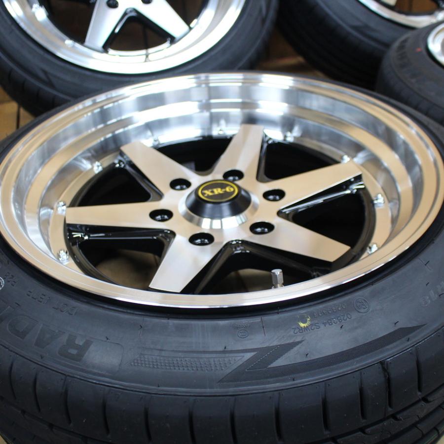 200系 ハイエース オーバーフェンダーサイズ 18インチ 9J+25 ファブレス XR-6 ワイド 225/45R18 ナット付 新品 タイヤ ホイール 4本SET｜oldgear-chiba｜04