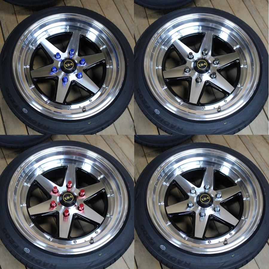 200系 ハイエース オーバーフェンダーサイズ 18インチ 9J+25 ファブレス XR-6 ワイド 225/45R18 ナット付 新品 タイヤ ホイール 4本SET｜oldgear-chiba｜05