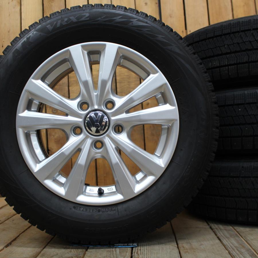 VW純正ホイールバリ山スタッドレスタイヤ4本セット195/65R15