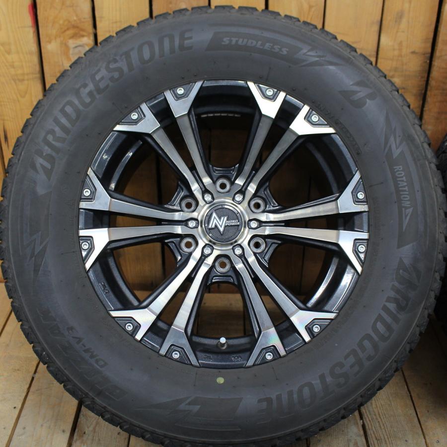 個人宅不可 ランクルプラド サーフ ハイラックス等 17インチ MID ブリヂストン DM-V3 265/65R17 スタッドレスタイヤ ホイール 4本SET｜oldgear-chiba｜03