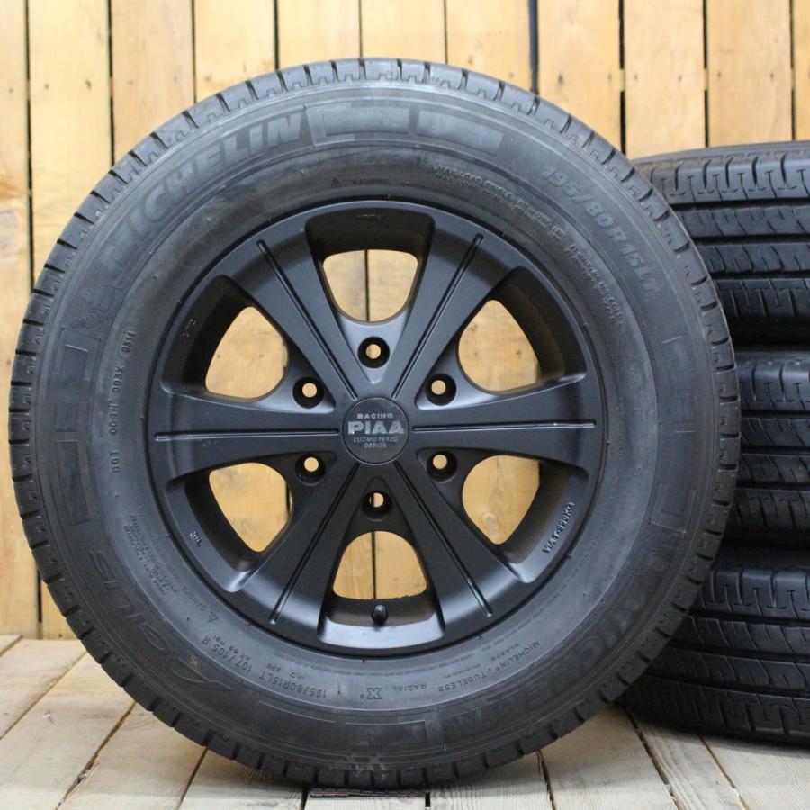 200系 ハイエース 専用 車検対応 PIAA ブラック 15インチ ミシュラン 