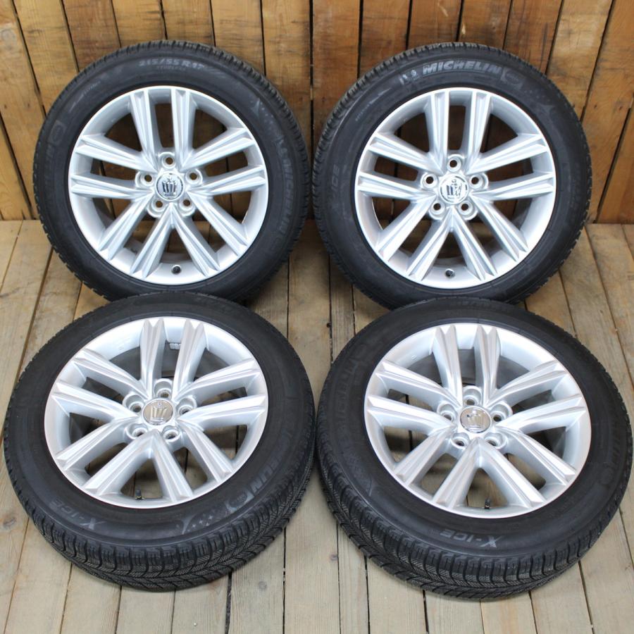 TOYOTA トヨタ 210系 クラウン 純正 17インチ 7.5J+40 ミシュラン X-ICE 215/55R17 スタッドレス タイヤ ホイール 4本SET｜oldgear-chiba｜02