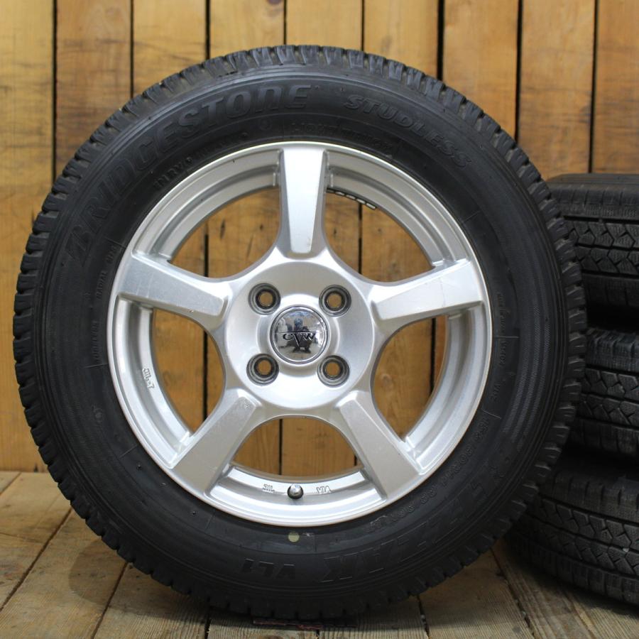 【BS BLIZZAK VL1 155/80R14 88/86N LT】スタッドレス【トヨタ プロボックス 純正ホイール 14インチ 5J4HPCD100+39】サクシードにも VTM259 ブリザック VL1 トヨタ プロボックス サクシード 他 14インチ 5J+39