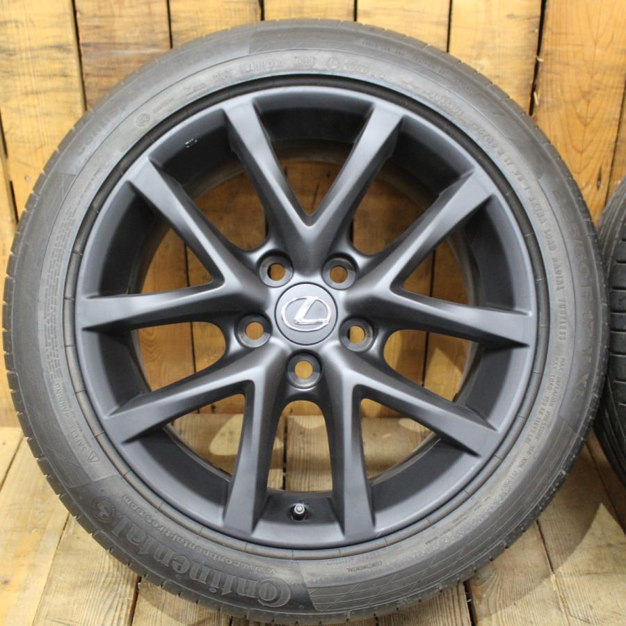 レクサス LEXUS IS 純正 17インチ マットブラックペイント 8J+45