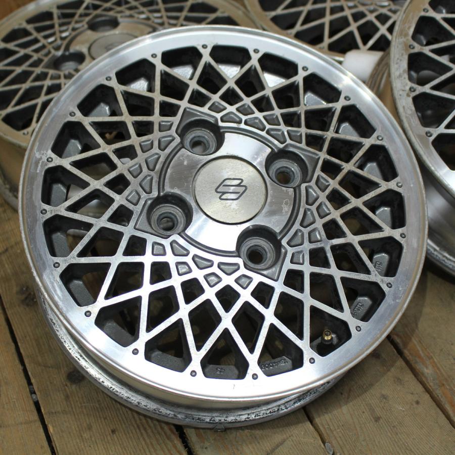 スズキ アルトワークス 純正 旧車　13インチ アルミホイール 激安 4本セット】スズキ アルトワークス 純正 8スポーク アルミ