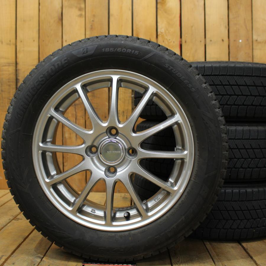 185/60R15ブリヂストンVRXスタッドレス溝有アクア ヴィッツ フィット スイフト ブリザック VRX3 ヤリス ヴィッツ フィット シャトル スイフト アクア