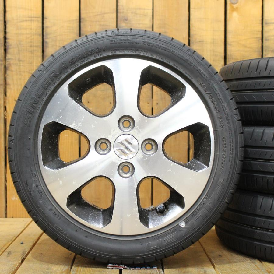 スズキ純正 14x4.5J +50 ホイール＆165/55R14 タイヤ スズキ（SUZUKI） ワゴンR 純正 14インチ 4.5J+50 ファルケン 165