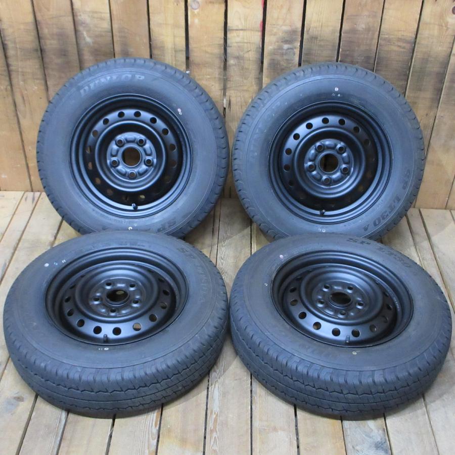 タウンエース純正 新車外し165/80R14 2025年製 ダンロップ トヨタ（TOYOTA） タウンエース 純正 ブラックペイント 14インチ