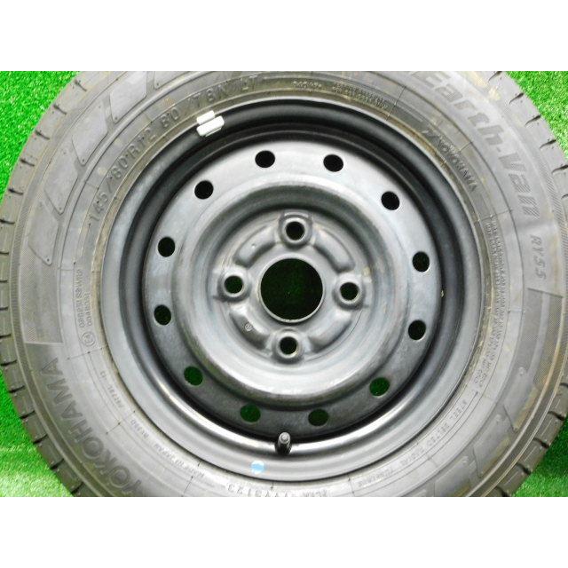 中古 ホイールタイヤ 4本 145/80R12 2023年製 9.9分山 新車外し 