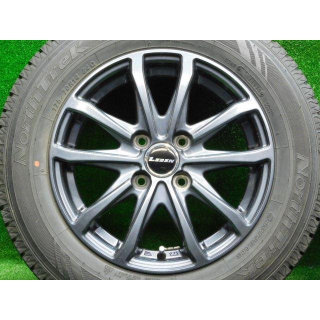 中古 ホイールタイヤ 4本 175/70R14 2020年製 8分山 レーベン