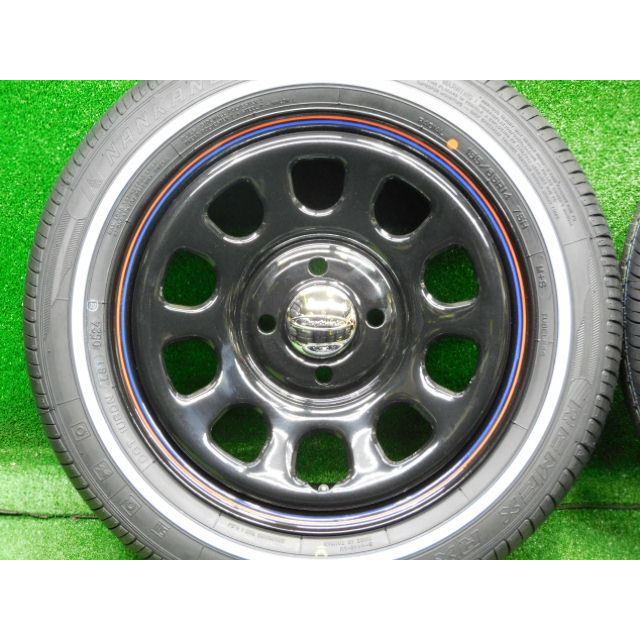 新品 ホイールタイヤ 4本 155/65R14 2024年製 デイトナ ブラック ラジアル タイヤ ナンカン RX615_1
