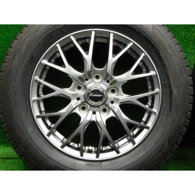 中古 ホイールタイヤ 4本 195/65R15 2019年製 7分山 エクシーダ 