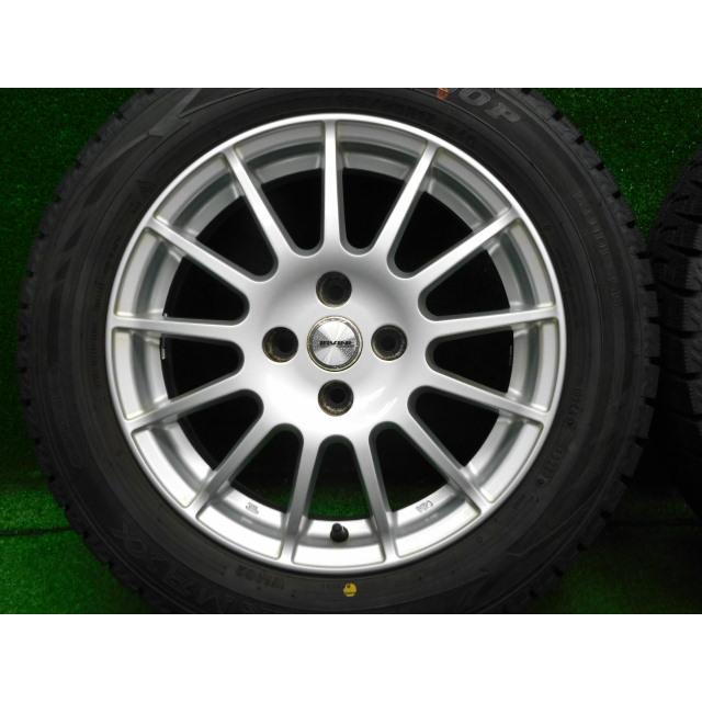 中古 ホイールタイヤ 4本 185/60R15 2023年製 8分山 アーヴィン スタッドレス タイヤ ダンロップ ウィンターマックス WM02_1