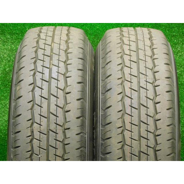 中古 ホイールタイヤ 4本 195/80R15 2025年製 9.9分山 トヨタ 新車外し 200系 ハイエース 純正 ラジアル タイヤ 新車外し ダンロップ SP175Nの画像