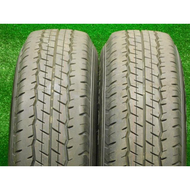 中古 ホイールタイヤ 4本 195/80R15 2025年製 9.9分山 トヨタ 新車外し 200系 ハイエース 純正 ラジアル タイヤ 新車外し ダンロップ SP175Nの画像