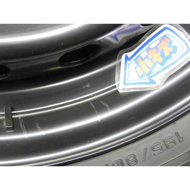 中古 ホイールタイヤ 4本 195/80R15 2025年製 9.9分山 トヨタ 新車外し 200系 ハイエース 純正 ラジアル タイヤ 新車外し ダンロップ SP175Nの画像