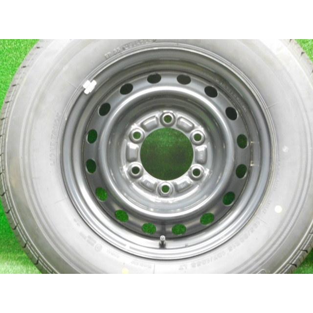 中古 ホイールタイヤ 4本 195/80R15 2025年製 9.9分山 トヨタ 新車外し 200系 ハイエース 純正 ラジアル タイヤ 新車外し ブリヂストンエコピア RD613の画像