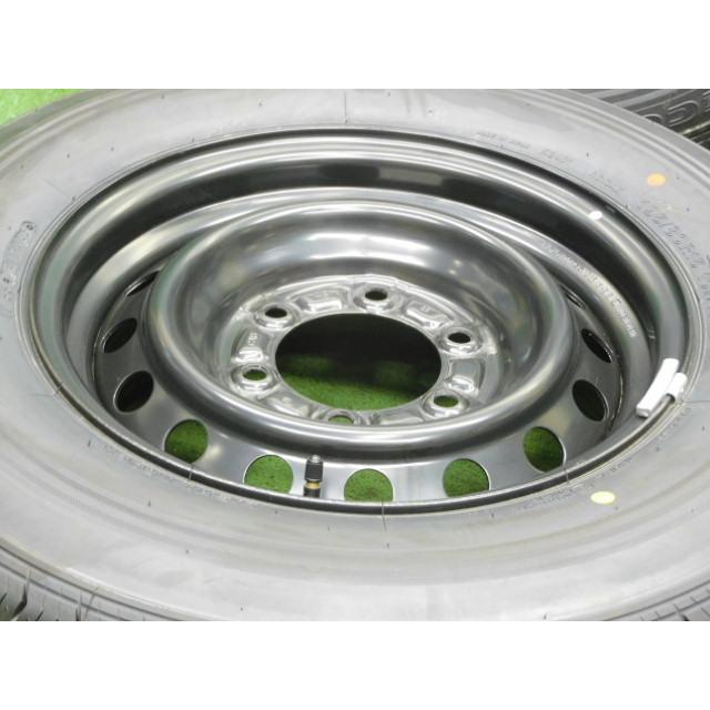 中古 ホイールタイヤ 4本 195/80R15 2025年製 9.9分山 トヨタ 新車外し 200系 ハイエース 純正 ラジアル タイヤ 新車外し ブリヂストンエコピア RD613の画像