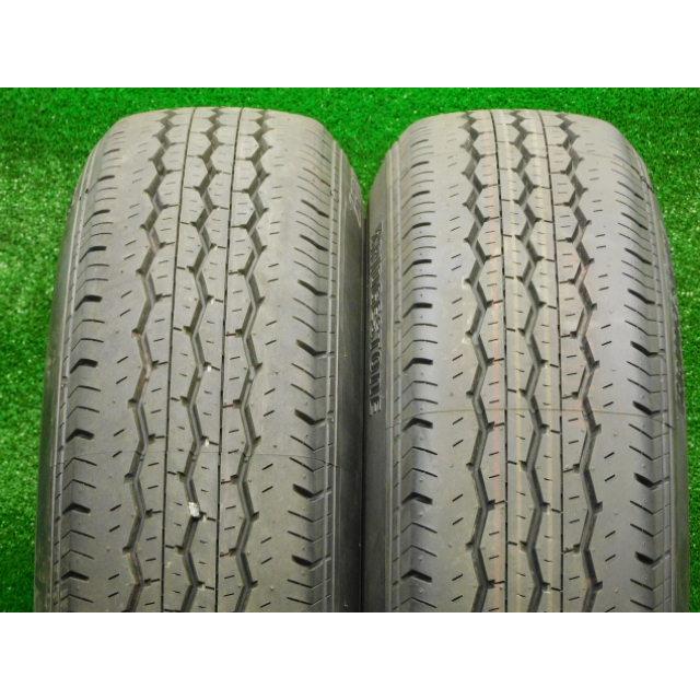 中古 ホイールタイヤ 4本 195/80R15 2025年製 9.9分山 トヨタ 新車外し 200系 ハイエース 純正 ラジアル タイヤ 新車外し ブリヂストンエコピア RD613の画像