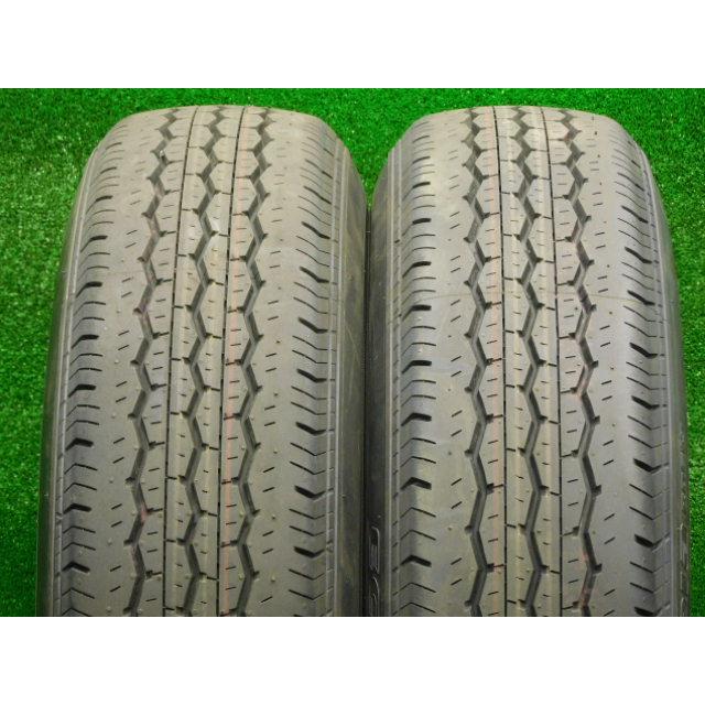 中古 ホイールタイヤ 4本 195/80R15 2025年製 9.9分山 トヨタ 新車外し 200系 ハイエース 純正 ラジアル タイヤ 新車外し ブリヂストンエコピア RD613の画像
