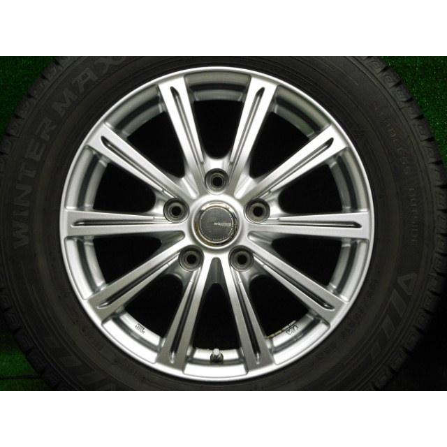 中古 ホイールタイヤ 4本 185/65R15 2023年製 8分山 ミルアス スタッドレス タイヤ ダンロップ ウィンターマックス WM03_1
