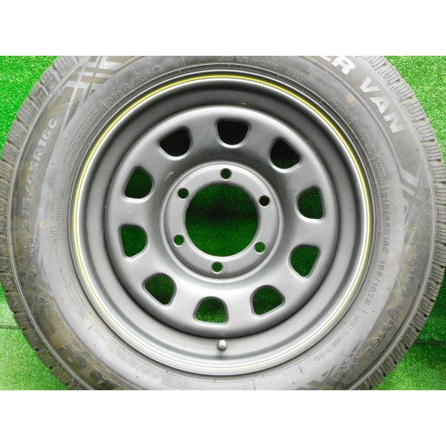 中古 ホイールタイヤ 4本 215/65R16 2021年製 8分山 デイトナ ブラック 