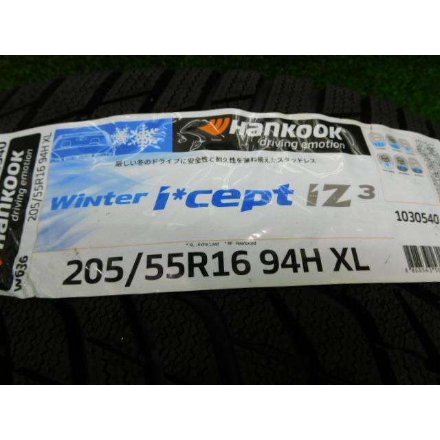 中古 ホイールタイヤ 4本 205/55R16 2025年製 トヨタ アイシス 純正 スタッドレス タイヤ ハンコック ウィンターIcept IZ3の画像