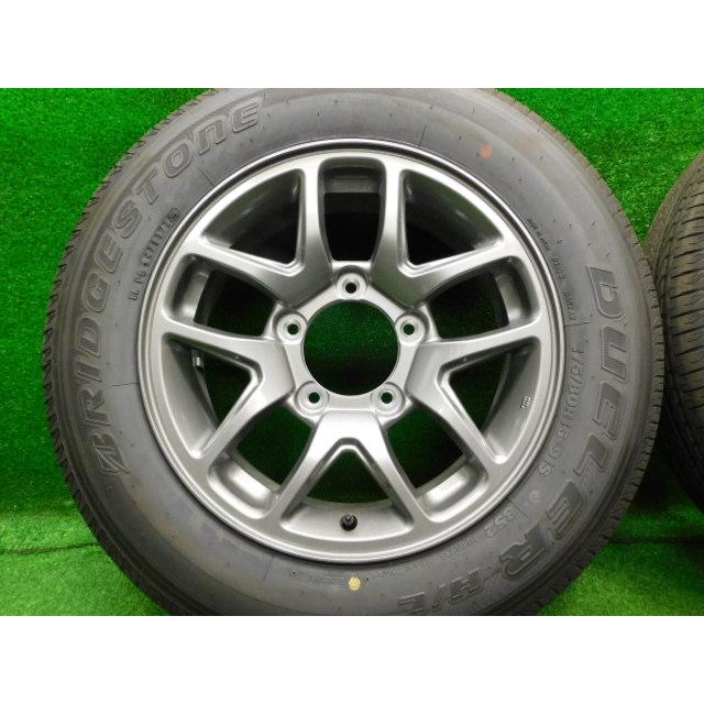 中古 ホイールタイヤ 5本 175/80R16 2025年製 9分山 スズキ ジムニー 純正 5本 ラジアル タイヤ ブリヂストン デューラーH/Lの画像