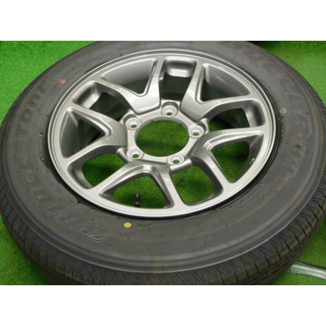 中古 ホイールタイヤ 5本 175/80R16 2025年製 9分山 スズキ ジムニー 純正 5本 ラジアル タイヤ ブリヂストン デューラーH/Lの画像