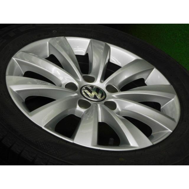 中古 ホイールタイヤ 4本 205/60R16 2019年製 6分山 VW ザ・ビートル 純正 スタッドレス タイヤ ケンダ KR36_3
