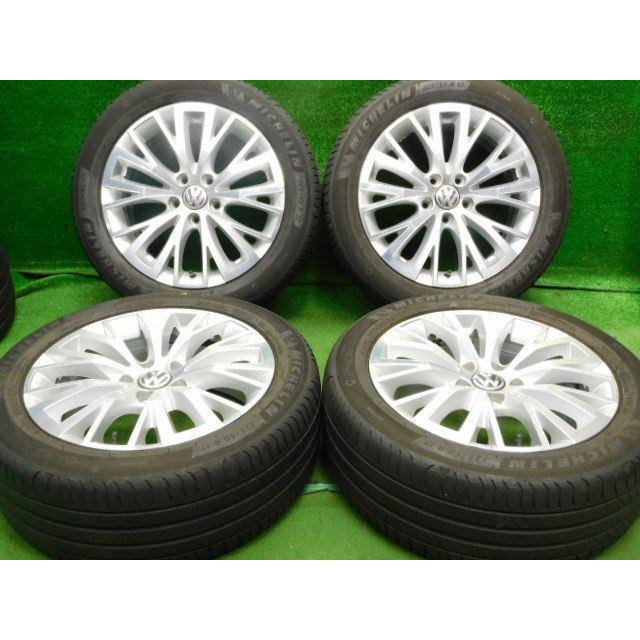 中古 ホイールタイヤ 4本 225/50R17 2019年製 7分山 フォルクスワーゲ 