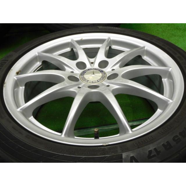 中古 ホイールタイヤ 4本 225/45R17 2021年製 7分山 ベンツ Bクラス W246 純正  ラジアル タイヤ コンチネンタル コンチスポーツコンタクト CC5 MOの画像