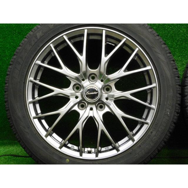 中古 ホイールタイヤ 4本 215/50R17 2017年製 4分山 エクシーダ E05II スタッドレス タイヤ ブリジストン ブリザック VRX_1