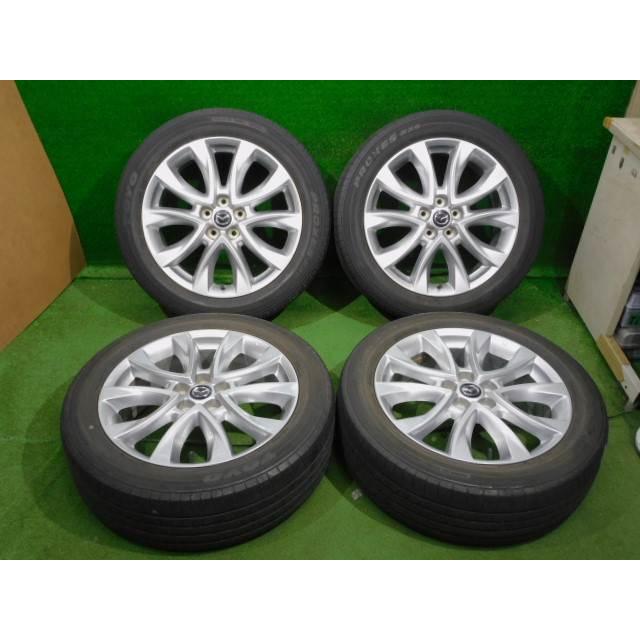 中古 ホイールタイヤ 4本 225/55R19 マツダ CX-5 純正 ラジアル タイヤ