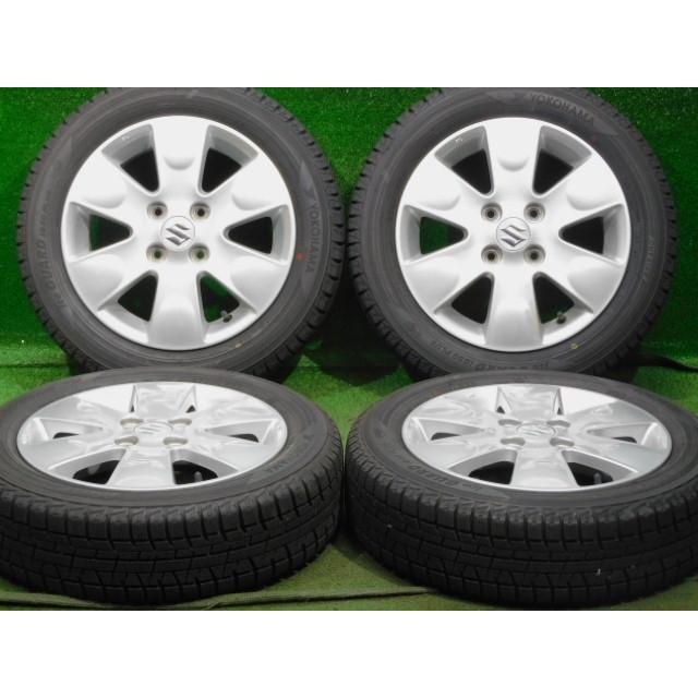 中古 ホイールタイヤ 4本 155/65R14 2019年製 9.9分山 スズキ MRワゴン