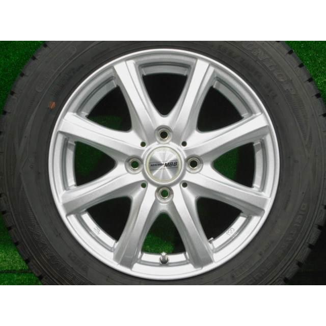 ダンロップ スタッドレスタイヤ 165/70R14 7分山 アルミホイール付 mv